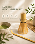 Bamboo Matcha Whisk Set of Chasen and Scoop