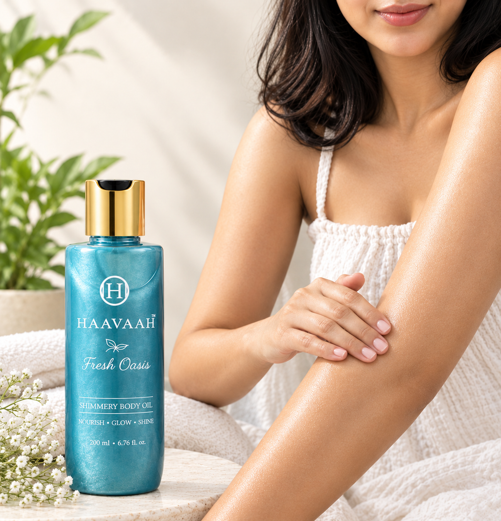 HAAVAAH Fresh Oasis Fragranced After Shower Body Polishing Oil