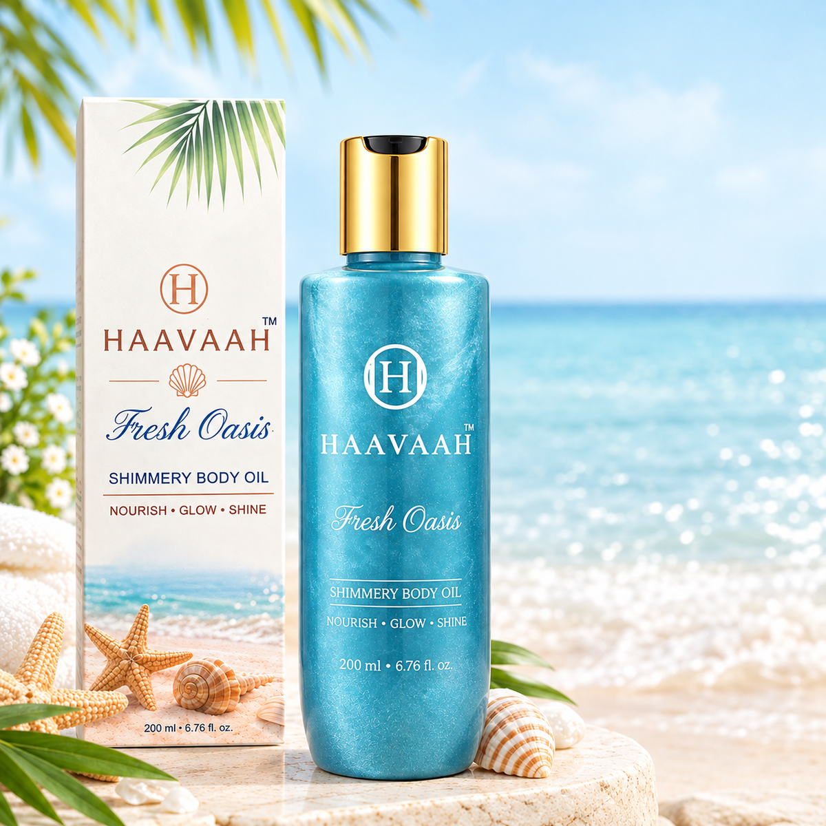 HAAVAAH Fresh Oasis Fragranced After Shower Body Polishing Oil