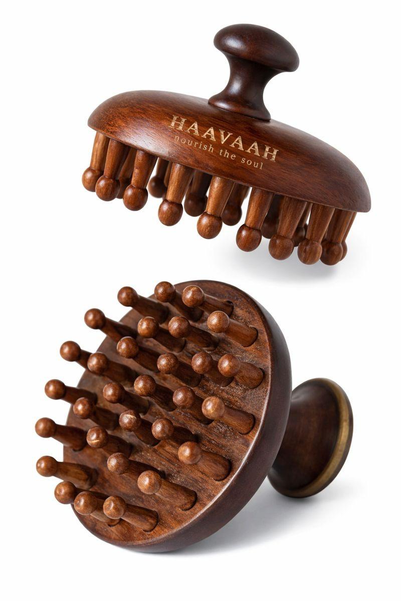 Oil Treated Wooden Scalp Massager