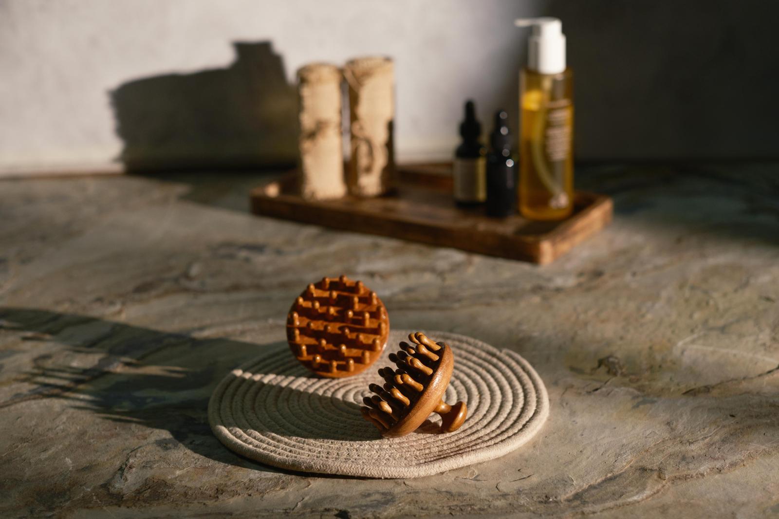 Wooden Hair scalp Massager