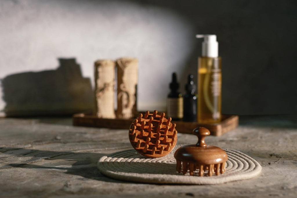 Wooden Hair scalp Massager
