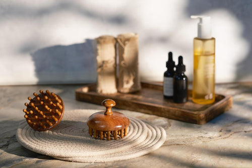 Wooden Hair scalp Massager