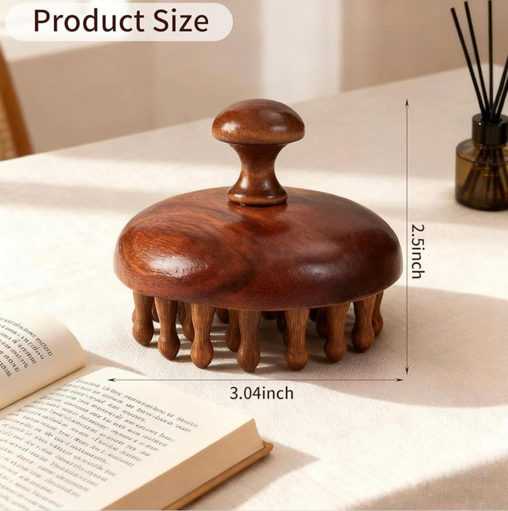 Oil Treated Wooden Scalp Massager