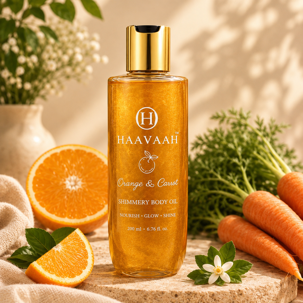 HAAVAAH Orange and Carrot After Shower Body Polishing Oil